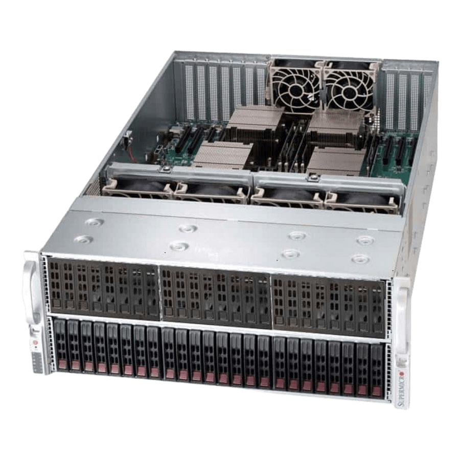 Сервер Supermicro SYS-8048B-TRFT CSE-848X noCPU X10QBI-MEM1 96хDDR4 softRaid IPMI 4х1620W PSU Ethernet 2х10Gb/s 24х3,5" BPN SAS846A FCLGA2011-3
