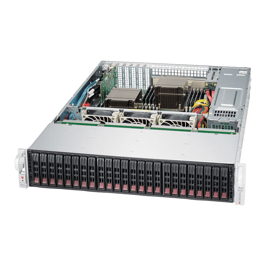 Сервер Supermicro SYS-2028U CSE-219U noCPU X10DRU-i+ 24хDDR4 softRaid IPMI 2х920W PSU Ethernet 4х10Gb/s 24х2,5" BPN SAS3-216A-N4 FCLGA2011-3