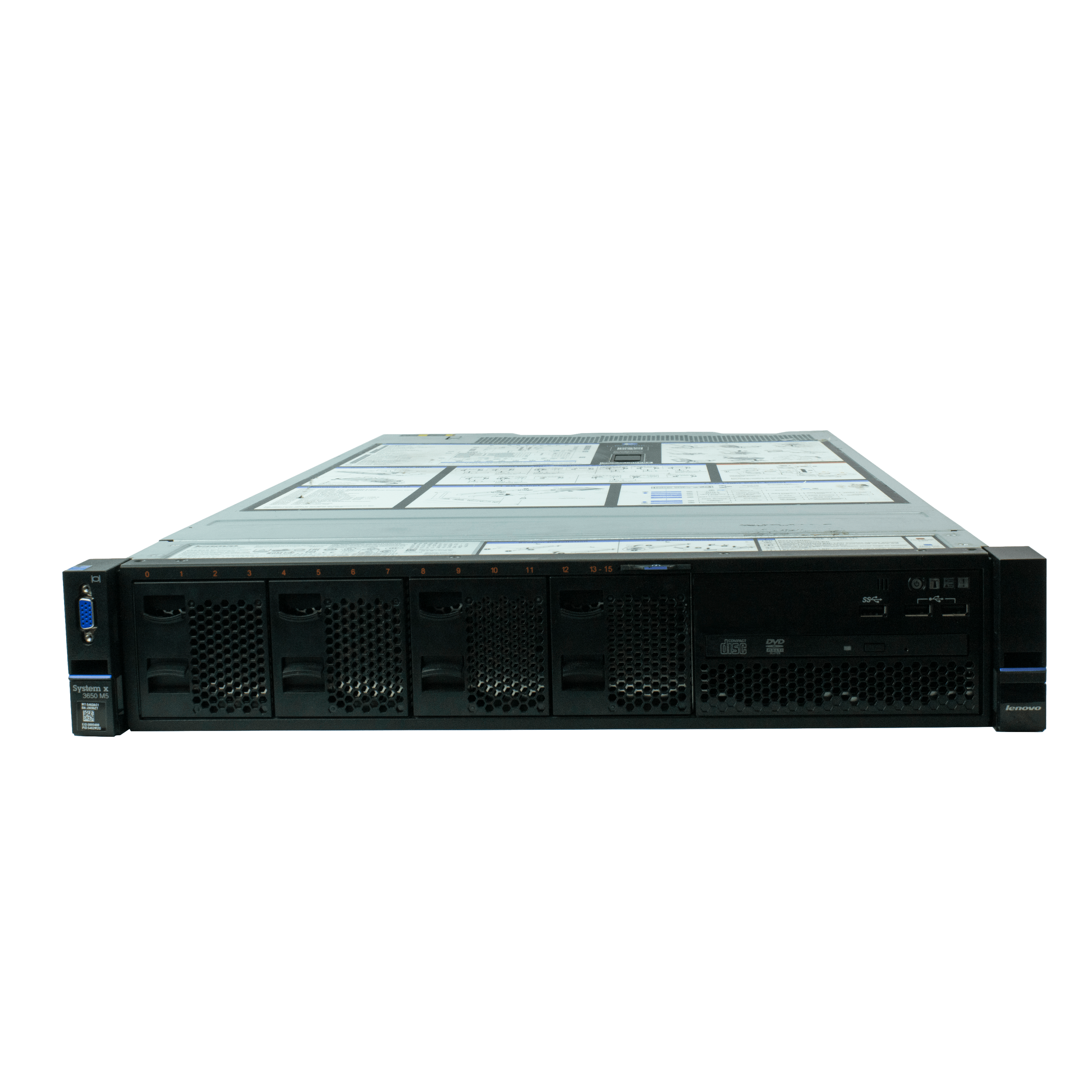 Сервер Lenovo x3650 M5 noCPU 1xRiser 24хDDR4 softRaid IMM 2х750W PSU Ethernet 4х1Gb/s 8х2,5" FCLGA2011-3