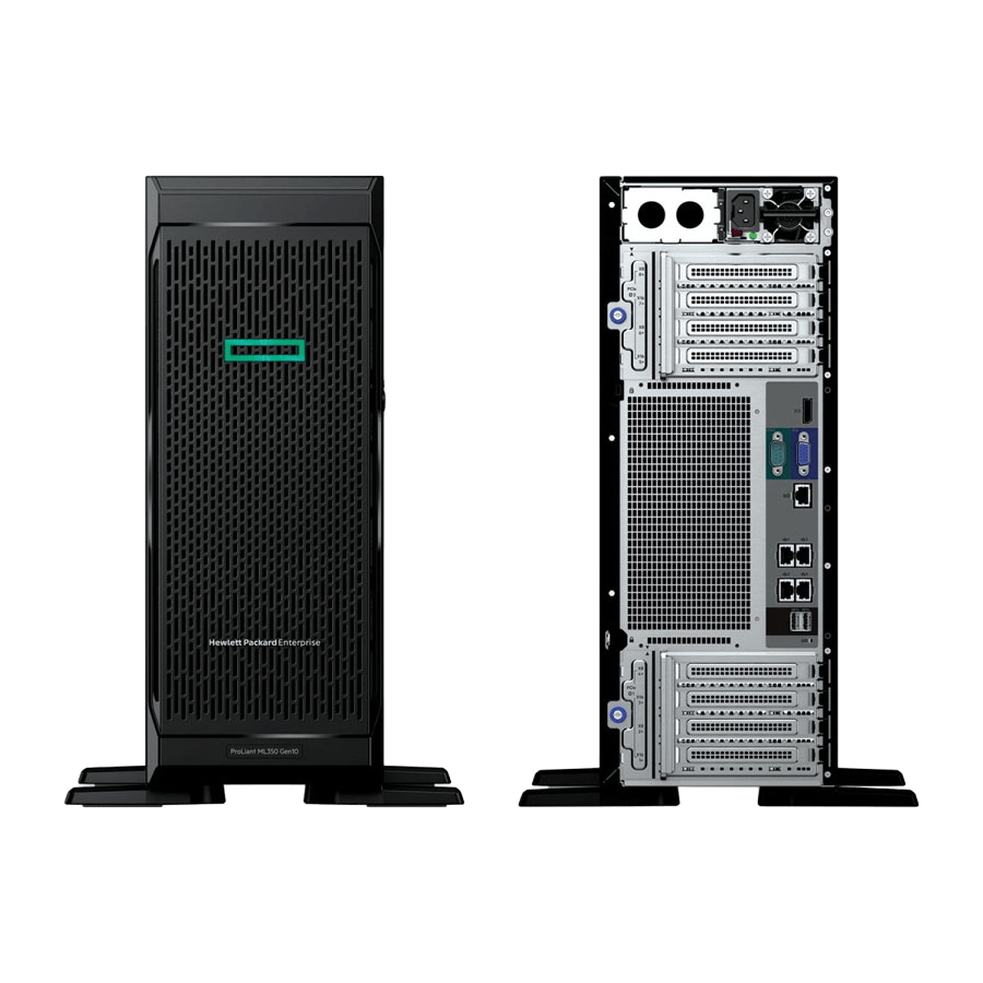 Сервер HP ML350 G10 noCPU 24хDDR4 softRaid P408i iLo 1х500W PSU Ethernet 4х1Gb/s 8х2,5" FCLGA3647