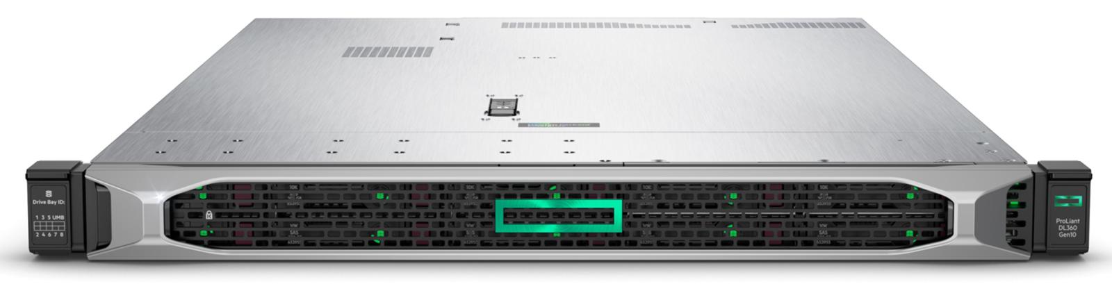 Сервер HPE ProLiant DL360 Gen10 8x2.5″ P408i-a RAID 1Gb+BBU 4-port 7xFAN 2xHeatsink PSU 2х 800 Б\У