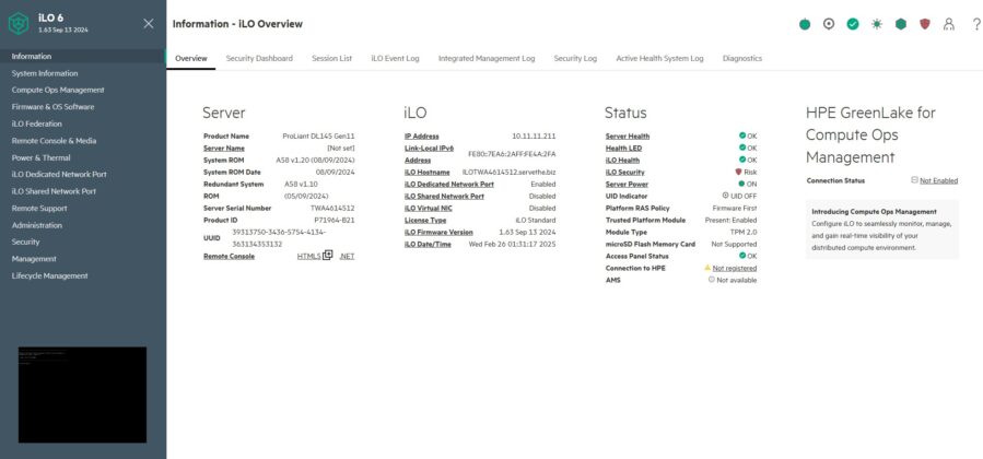 HPE-DL145-Gen11-iLO-6-Dashboard-899x420.jpg HPE-DL145-Gen11-iLO-6-Dashboard-899x420.jpg