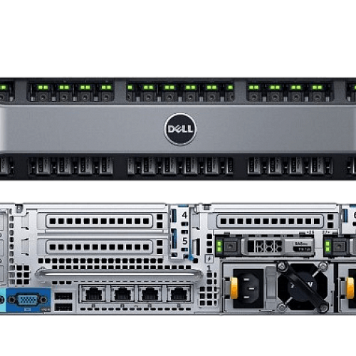 Сервер Dell PowerEdge R730xd noCPU 24хDDR4 H330 iDRAC 2х1100W PSU SFP+ 2x10Gb/s + Ethernet 2х1Gb/s 24х2,5" FCLGA2011-3