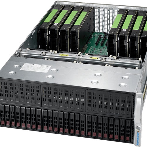 Сервер SuperServer SYS-6049GP-TRT CSE-848 noCPU X11DPG-OT-CPU 24хDDR4 1 IPMI 4х1000W PSU Ethernet 2х10Gb/s 24х2,5" FCLGA3647