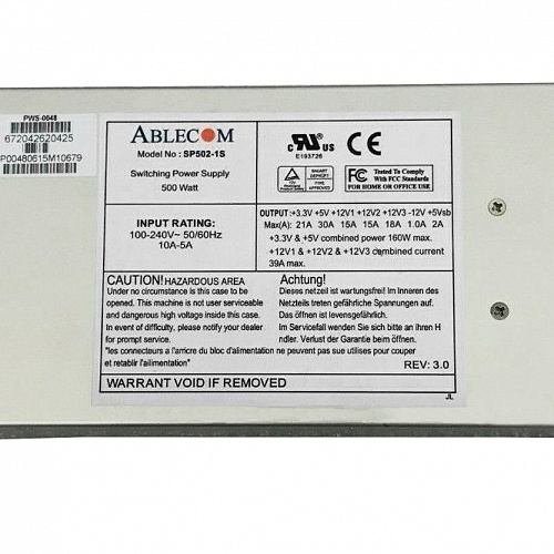 Блок питания Supermicro SP502-1S (PWS-0048) 500W