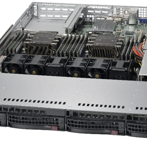 Сервер Supermicro SYS-6019 CSE-815 noCPU X11DPI-N 16хDDR4 softRaid IPMI 2х500W PSU Ethernet 2х1Gb/s 4х3,5" BPN SAS3-815TQ FCLGA3647