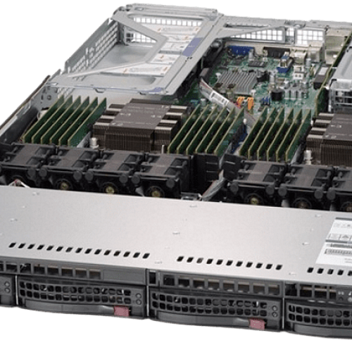 Сервер Supermicro 6019U-TRTP CSE-819UTS noCPU X11DPU 24хDDR4 softRaid IPMI 2х750W PSU Ethernet 2х10Gb/s 4х3,5" BPN SAS3-815TQ AOC-UR-i2XT FCLGA3647