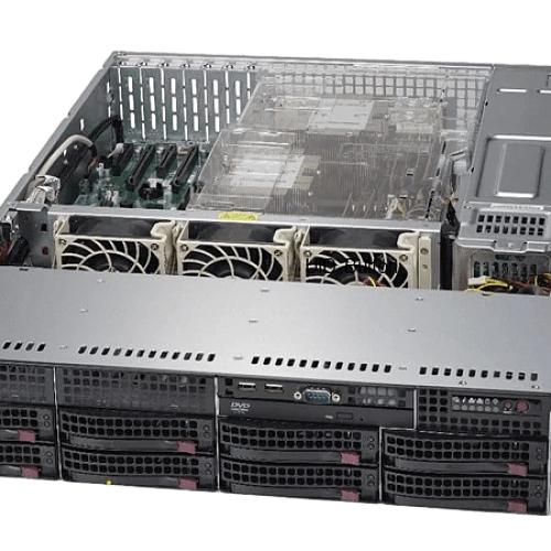 Сервер Supermicro SYS-6029P-TRT CSE-825TQC noCPU X11DPi-NT 16хDDR4 softRaid IPMI 2х1000W PSU Ethernet 2х10Gb/s 8х3,5" BPN SAS3-825TQ FCLGA3647